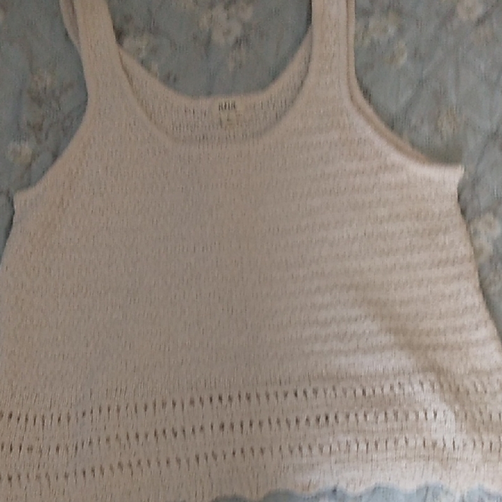 a.n.a Cream Knit Tank Top